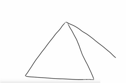 埃及金字塔简笔画的画法步骤图解 金字塔的简笔画如何画