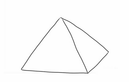 埃及金字塔简笔画的画法步骤图解 金字塔的简笔画如何画