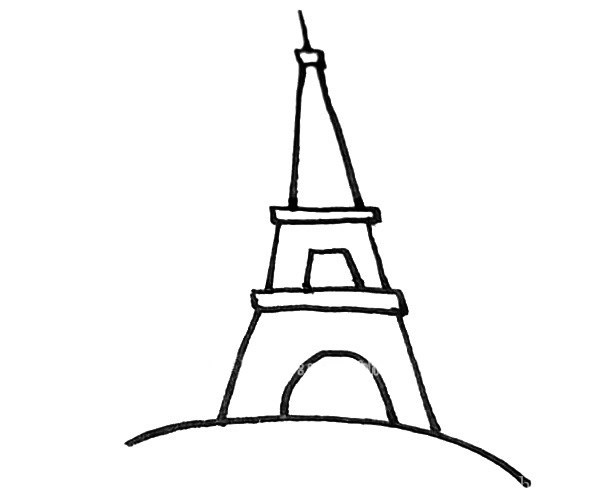 儿童学画埃菲尔铁塔简笔画步骤教程 埃菲尔铁塔的画法