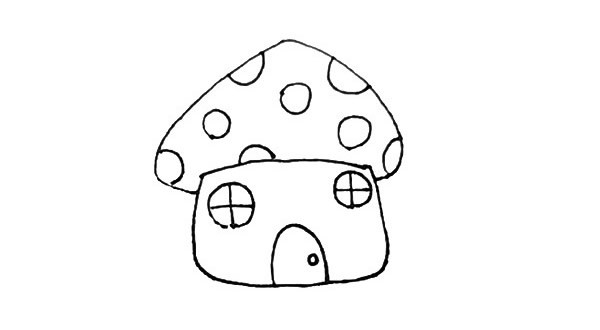 如何画蘑菇屋简笔画步骤图文教程