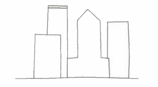 高楼简笔画的画法步骤教程&amp;#8203;