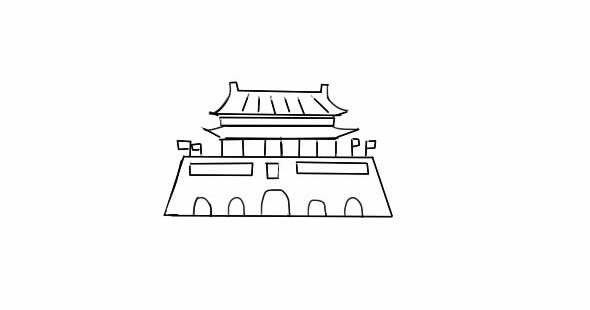 北京天安门如何画_威武的天安门简笔画画法步骤教程