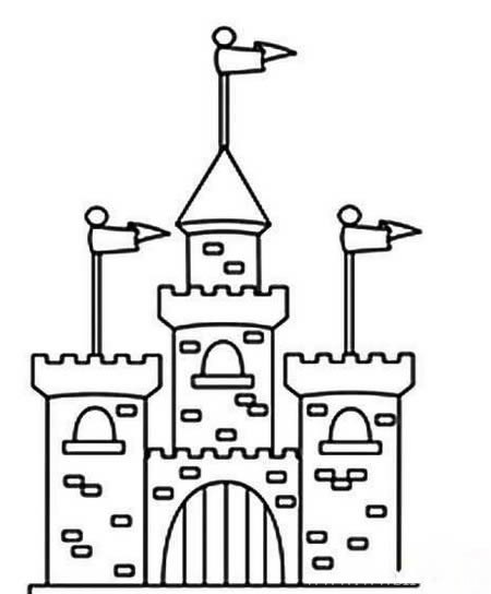 欧洲城堡简笔画图片简单又漂亮