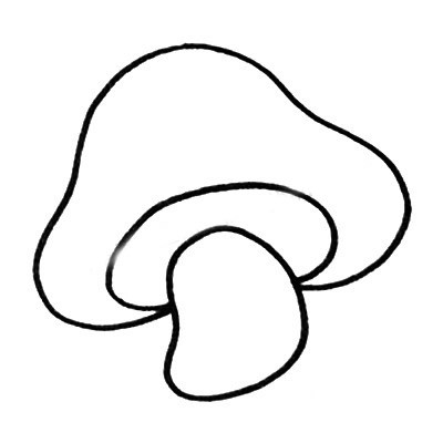 蘑菇简笔画五步画出 幼儿学画蘑菇简笔画的画法步骤教程