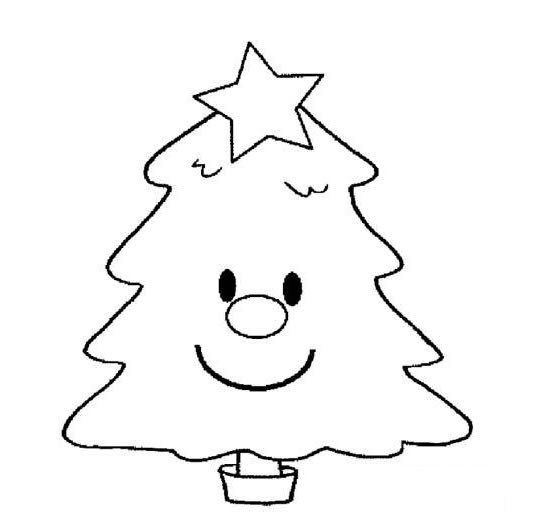 【卡通圣诞树简笔画】儿童学画圣诞树简笔画卡通图片