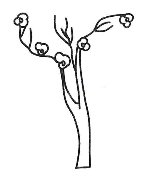 【桃树简笔画图片】6种不同的桃树儿童简笔画画法