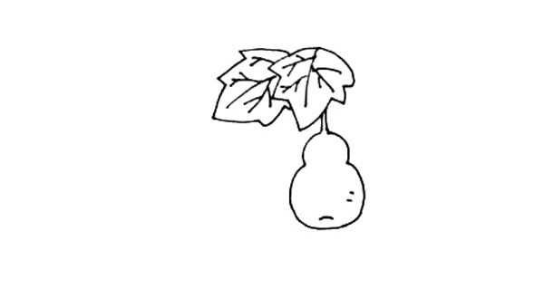 藤蔓上的葫芦简笔画步骤图文教程
