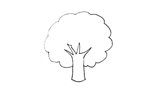 苹果树如何画 学画彩色的苹果树简笔画步骤图文教程