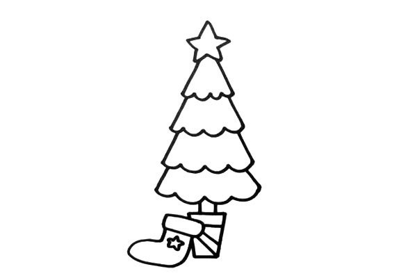 圣诞树如何画 圣诞树简笔画的画法步骤图文教程