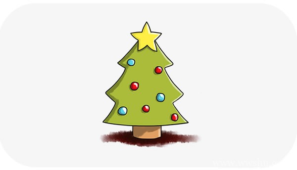 圣诞树如何画 简单的圣诞树简笔画步骤图文教程