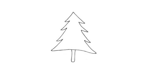 松树/圣诞树简笔画步骤图解教程及图片大全