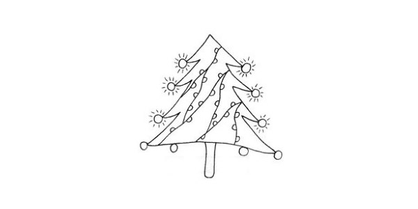 松树/圣诞树简笔画步骤图解教程及图片大全