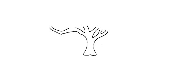 茂盛大树简笔画彩色画法图片