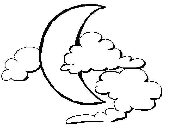 云朵简笔画 月亮和云朵简笔画图片