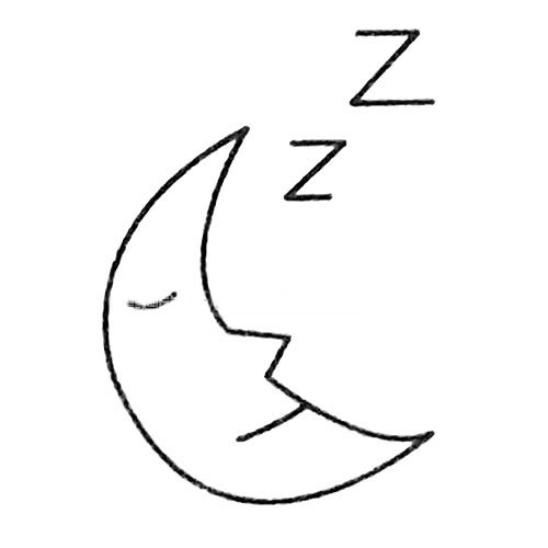卡通月亮简笔画的画法步骤图片&amp;#8203; 12款月亮简笔画图片大全