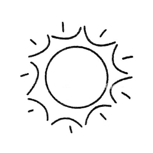 12款太阳简笔画图片大全&amp;#8203; 太阳简笔画的画法步骤图解教程