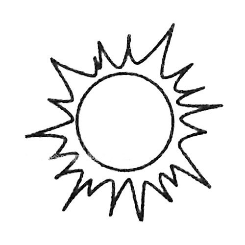 12款太阳简笔画图片大全&amp;#8203; 太阳简笔画的画法步骤图解教程