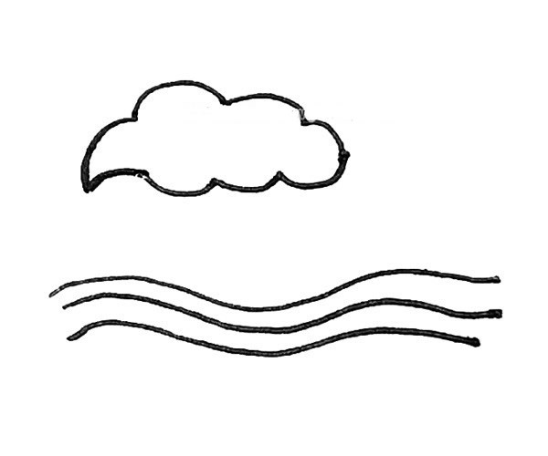 儿童学画海浪简笔画步骤教程 海浪的简单画法