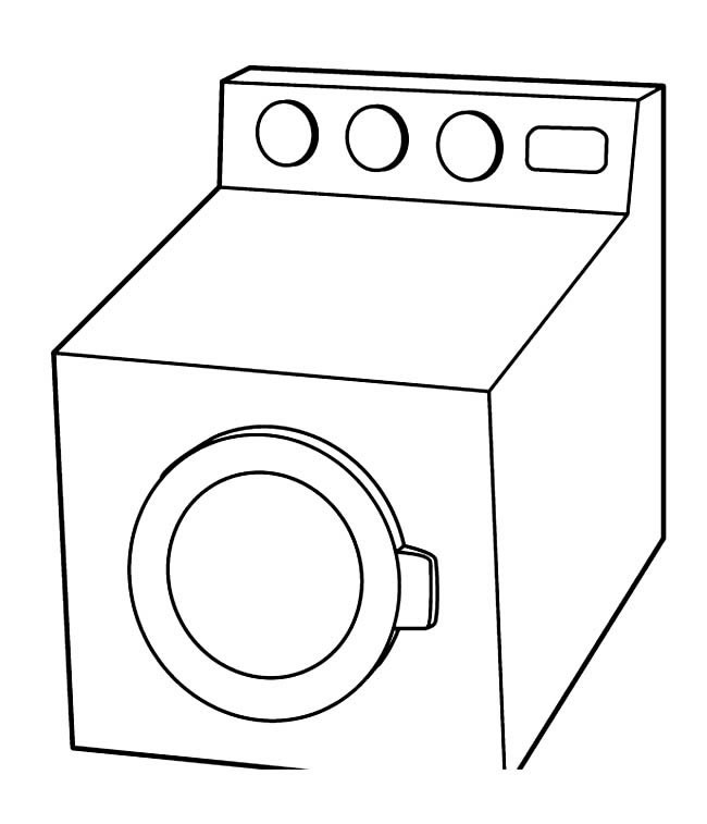洗衣机简笔画物品 洗衣机物品简笔画步骤图片大全三