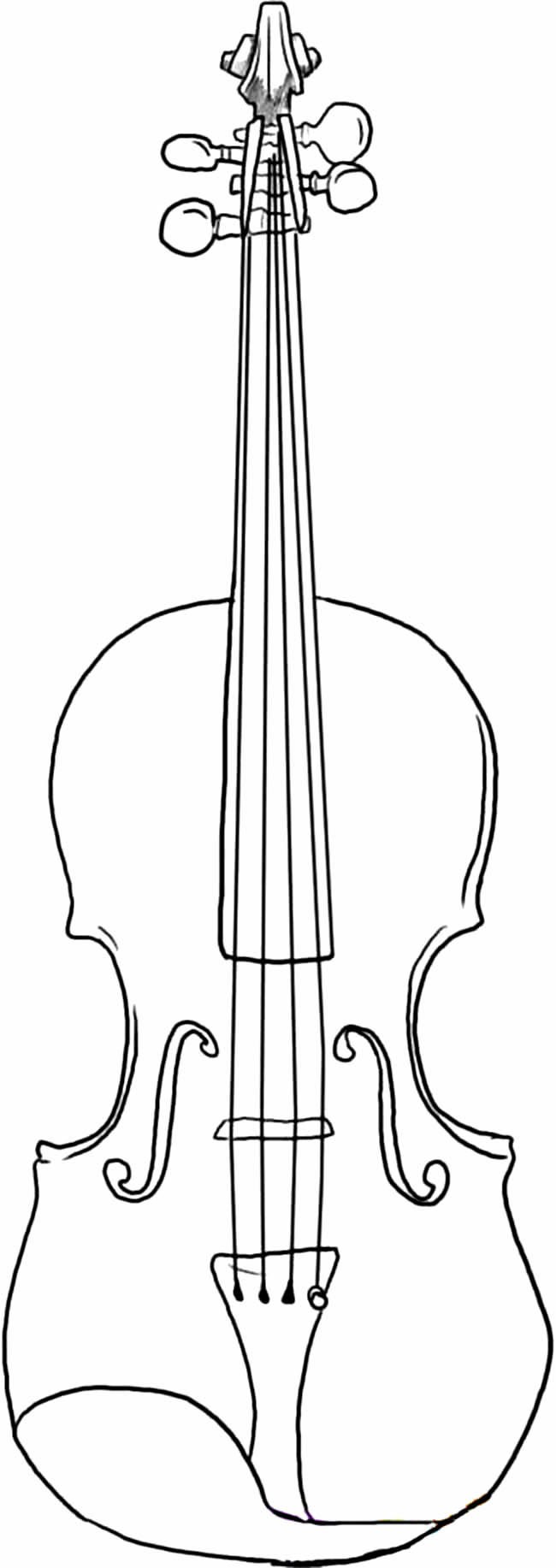 小提琴乐器简笔画物品 小提琴乐器物品简笔画步骤图片大全