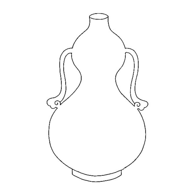 葫芦花瓶简笔画物品 葫芦花瓶物品简笔画步骤图片大全