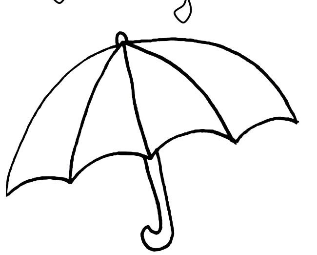 雨伞简笔画物品 雨伞物品简笔画步骤图片大全六