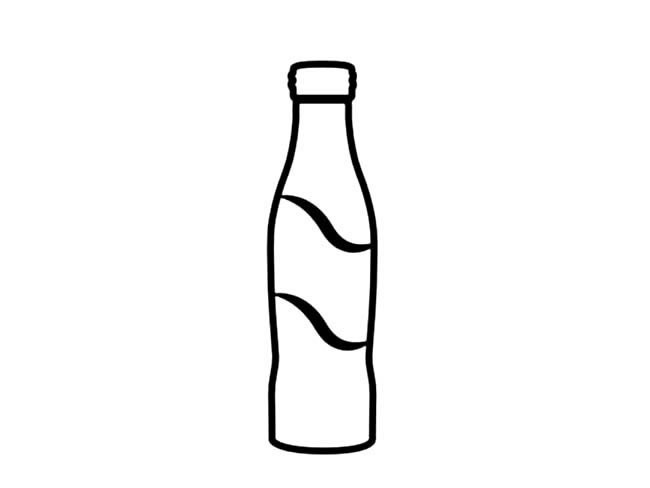 瓶子简笔画 可乐瓶子简笔画图片