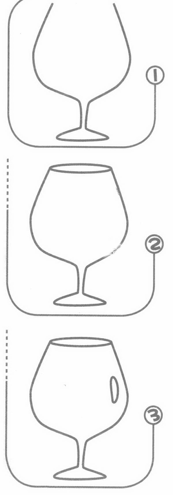 酒杯简笔画图片/画法步骤教程