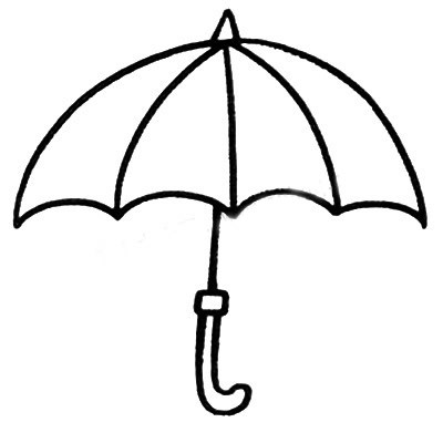 雨伞简笔画五步画出 鱼缸简笔画彩色步骤图片