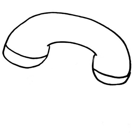 座机电话简笔画五步画出 卡通座机电话简笔画的画法步骤教程