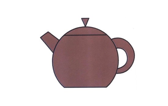 【茶壶简笔画】幼儿学画茶壶简笔画的画法步骤