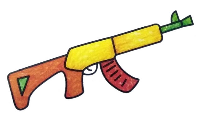 【玩具步枪简笔画】儿童玩具步枪简笔画彩色图片大全