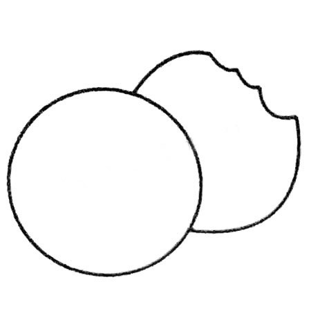 饼干简笔画图片大全 简单的饼干简笔画的画法步骤教程