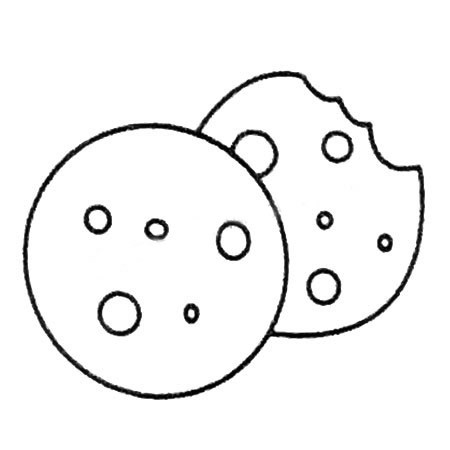 饼干简笔画图片大全 简单的饼干简笔画的画法步骤教程