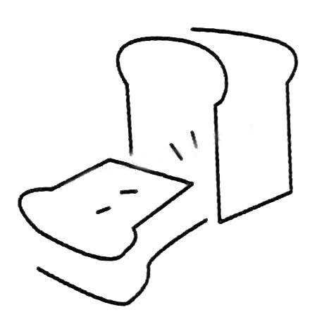 面包简笔画图片大全 食物面包简笔画的画法步骤