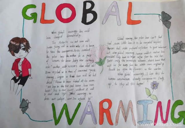 全球变暖英语手抄报 global warming