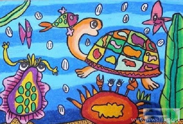 海底世界获奖儿童画