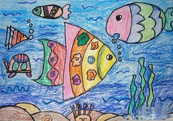 幼儿海底世界主题儿童画作品