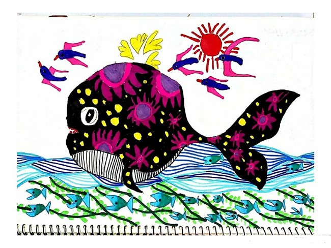 海洋大迁徙儿童画