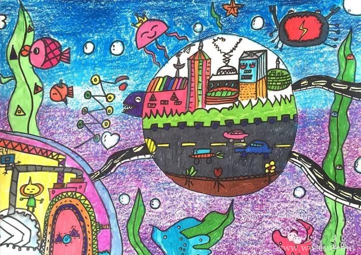 海底世界儿童画获奖作品