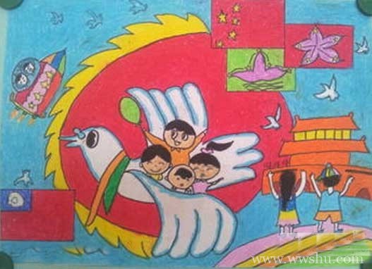 庆国庆儿童画六年级