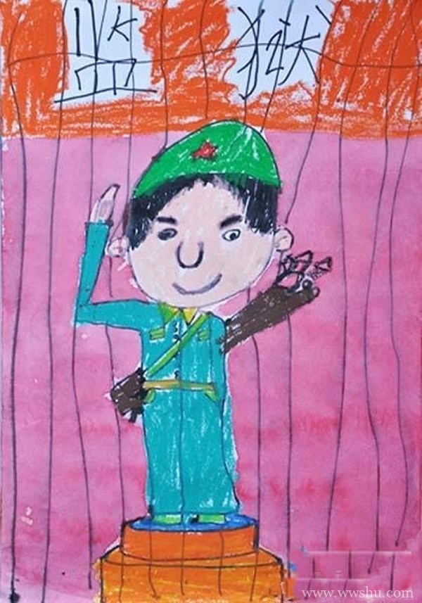 八一建军节的画儿童画