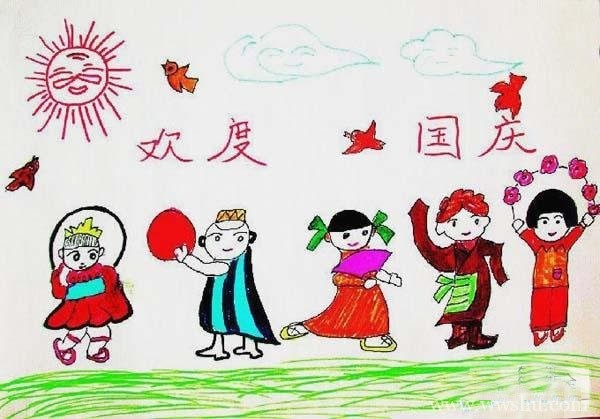 欢度国庆幼儿绘画作品图片