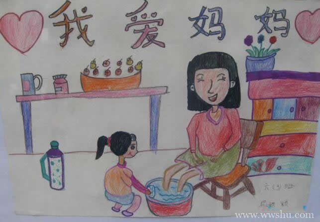 小学生简单的母亲节儿童画