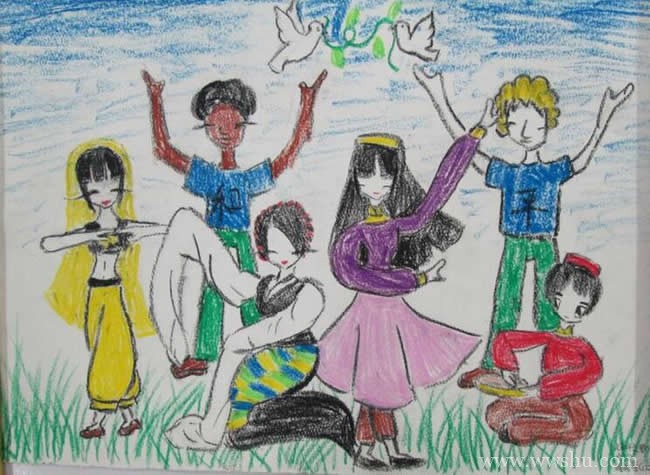全世界儿童共同庆祝六一儿童画