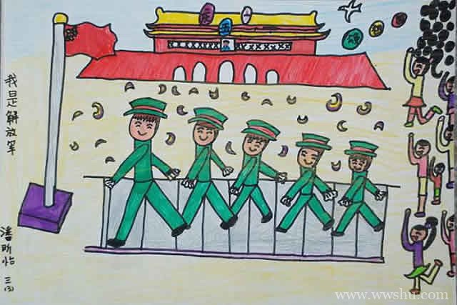 建国70周年爱国主题儿童绘画作品