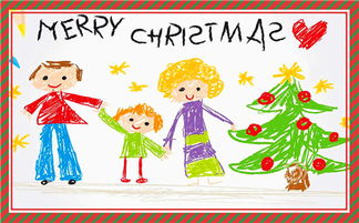 圣诞节快乐小学生手绘儿童画