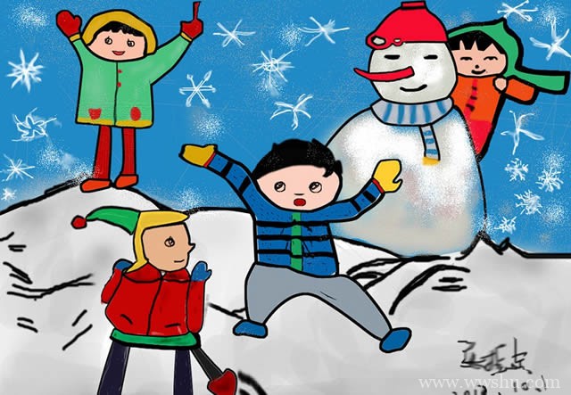 小学生祝福圣诞节快乐儿童画