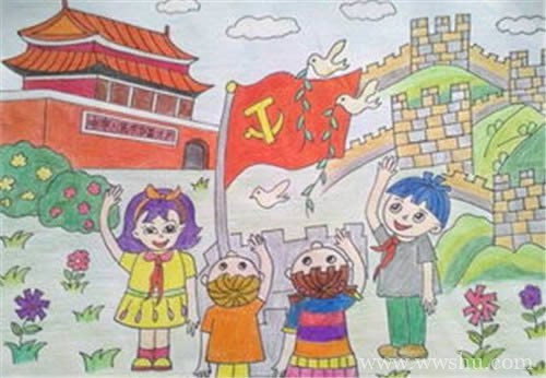 2020七一建党节儿童绘画