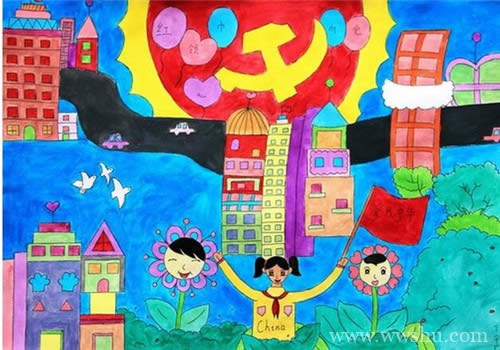 七一建党节99周年儿童画